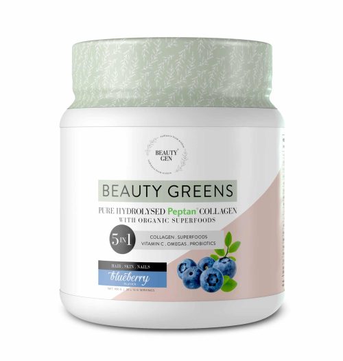Beauty Gen Greens Blueberry 5-in-1 Supplement- Tub