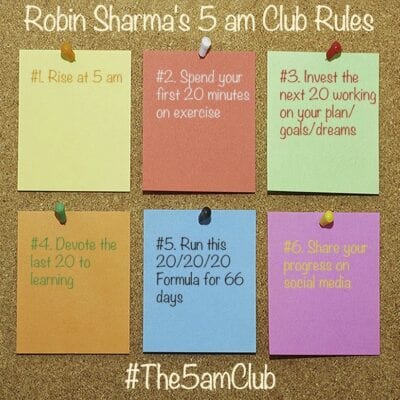 Robin Sharma's 5am Club Rules